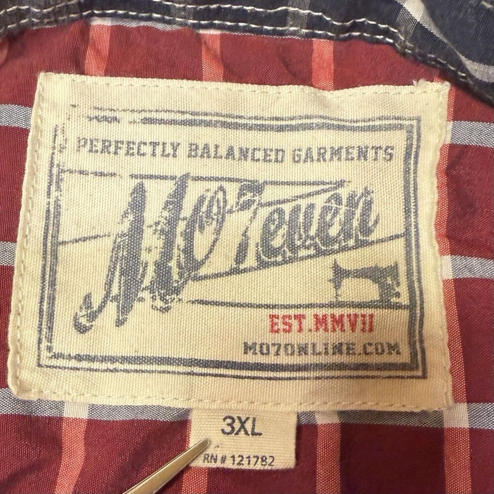 Plaid Button Up Shirt Patchwork Short Sleeve Dual… - image 3